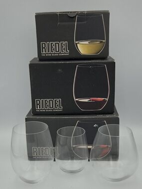 Riedel Clear Stemless Wine Glasses - Set of 3 Clear Glass